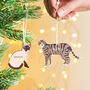 Personalised Cat Christmas Hanging Decoration, thumbnail 1 of 10