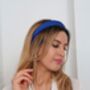 Azure Blue Ruched Headband, thumbnail 1 of 2