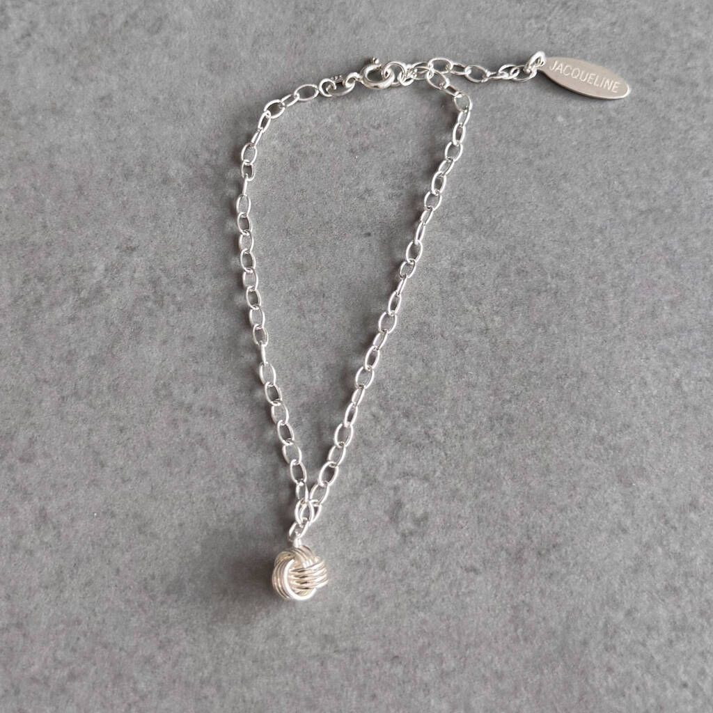 Personalised Friendship Knot Sterling Silver Bracelet, 1 of 8