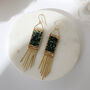 Peace Crystal Chrysocalla Statement Earrings, thumbnail 2 of 8