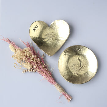 Personalised 21st Anniversary Brass Dish, 5 of 8