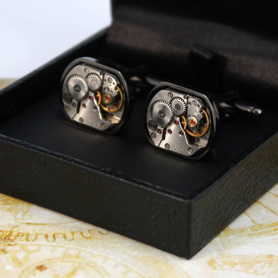 Vintage Watch Cufflinks By Gallery Seren