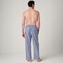 Men's 'Navy Spark' Stripe Crisp Cotton Pyjama Trousers, thumbnail 3 of 4