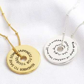 Engraved Message Of Affirmation Ring Necklace, 3 of 12