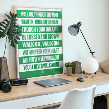 Celtic 'You'll Never Walk Alone' Football Song Print, 2 of 3