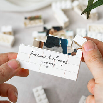 Personalised Romantic Photo Keepsake Block For Couple, 8 of 10
