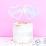 Personalised Wedding Or Engagement Cake Topper, thumbnail 1 of 4