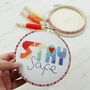 Stay Safe, Rainbow Cross Stitch, Wall Hanging Kit, thumbnail 5 of 10