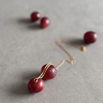 January Birthstone Garnet Gold Plated Necklace, 6 of 7