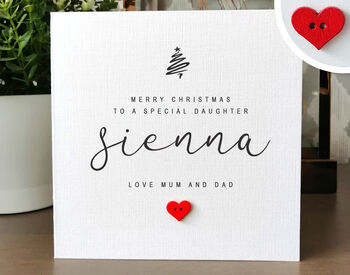 Christmas Card For Daughter, To A Special Daughter Christmas Card, Personalised Card For Daughter, Custom Card, 3 of 4