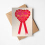 My Valentine Forever Rosette Card, thumbnail 1 of 3