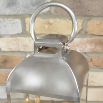 Large Silver Candle Lantern For Home Or Garden, 3 of 3