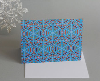A Pack Of Five Festive Pattern Cards, 6 of 8