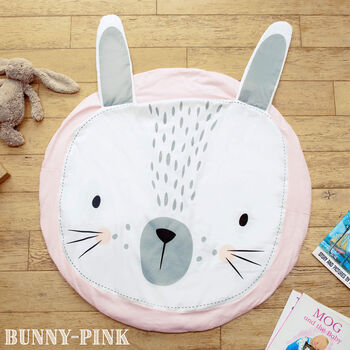 Personalised Animal Faces Baby Play Mat, 11 of 12