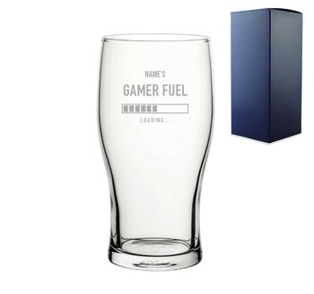 Personalised Gamer Fuel Pint Glass, 4 of 6