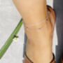 Sterling Silver Anklet Bridesmaid Gift | Delicate Bridal Party Jewellery, thumbnail 2 of 11