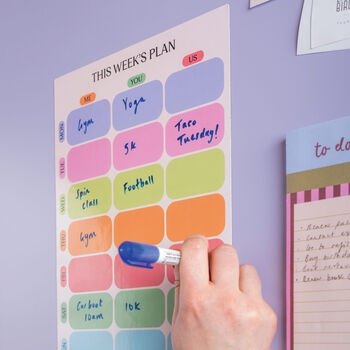 Magnetic Couples Weekly Fridge Planner A4|Citrus Splash, 4 of 6