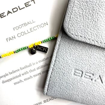 Norwich City Football Fan Bead Bracelet With Charms, 6 of 6