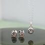 White Topaz Sterling Silver November Birthstone Jewellery Set, thumbnail 1 of 4