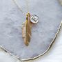Gold Plated Feather Necklace Gift For Her, thumbnail 3 of 6