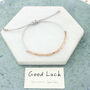 Morse Code 'Good Luck' Bracelet, thumbnail 5 of 11