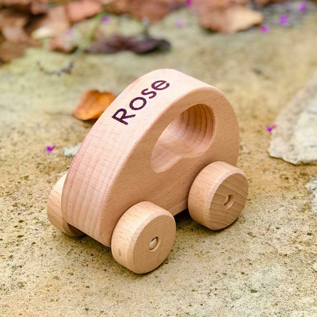 wooden push car