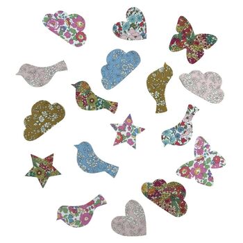 Liberty Print Iron On Applique Clouds, 3 of 9