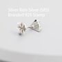Tiny Opal Triangle Stud Earrings In Sterling Silver, thumbnail 6 of 11