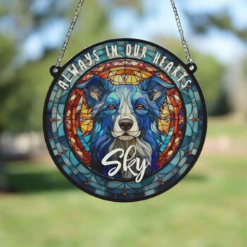 Border Collie Memorial Suncatcher, 5 of 6