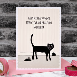 Personalised Birthday Card From The Cat By Jenny Arnott Cards & Gifts