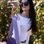 Purple Dogtooth Bag Strap | Extra Long Crossbody Replacement Bag Strap, thumbnail 3 of 3