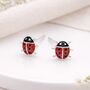 Sterling Silver Ladybird Stud Earrings – 6mm X 7mm, thumbnail 1 of 6