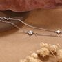 Sterling Silver Starburst Two Layer Bracelet With Star Motif, thumbnail 2 of 12