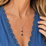 Three Generations Birthstone Necklace, thumbnail 1 of 9