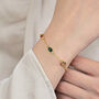Geometric Multicolour Gemstone Gold Plated Bracelet, thumbnail 2 of 4