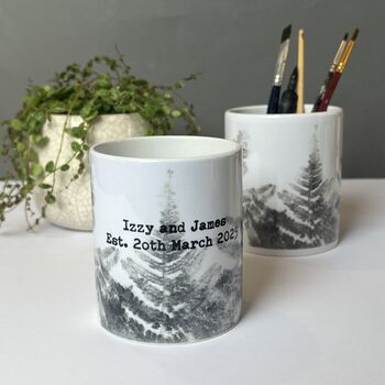 Personalised Fern Botanical Print Pot, 2 of 4