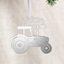 Personalised Tractor First Christmas Hanging Decoration, thumbnail 2 of 2