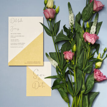 Mnmlst Colour Block Wedding And Event Invitation Cards, 3 of 12