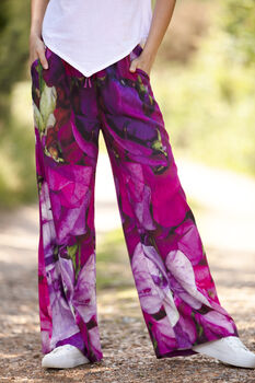 Sweet Pea Linen Palazzo Trousers, 4 of 4