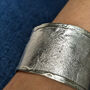 Handmade Silver Cuff Textured Bracelet, thumbnail 3 of 6