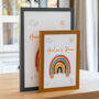 Personalised Rainbow Framed Print New Baby Gift, thumbnail 3 of 7