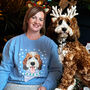 Pastel Christmas Dog Lover Jumper With Your Dog On, thumbnail 2 of 12