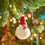 Felt Snowman Pom Pom Bauble, thumbnail 4 of 4