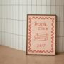 Book Club Wall Print | Red And Pink, thumbnail 2 of 3