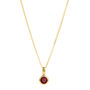 January Birthstone Garnet Gold Plated Charm Necklace, thumbnail 3 of 9