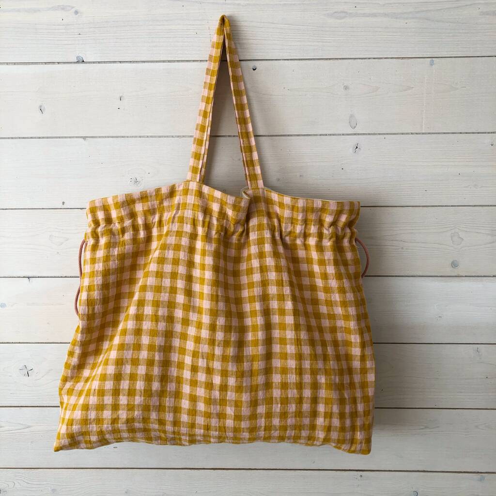 large linen tote