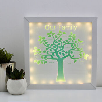 'Our Family' Personalised Family Tree Picture Light, 8 of 12