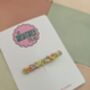 Pastel Pink, Yellow And Blue Thin Bubble Hair Clip / Y2 K Aesthetic Barrette / Colourful Resin Clip / Birthday Gift For Friend, thumbnail 2 of 5