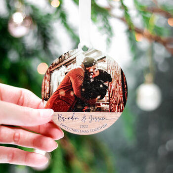 Couples First Christmas Together Wooden Ornament Gift, 6 of 7