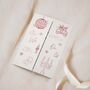 Pink Hand Drawn Theme Gatefold Wedding Invitations, thumbnail 2 of 5